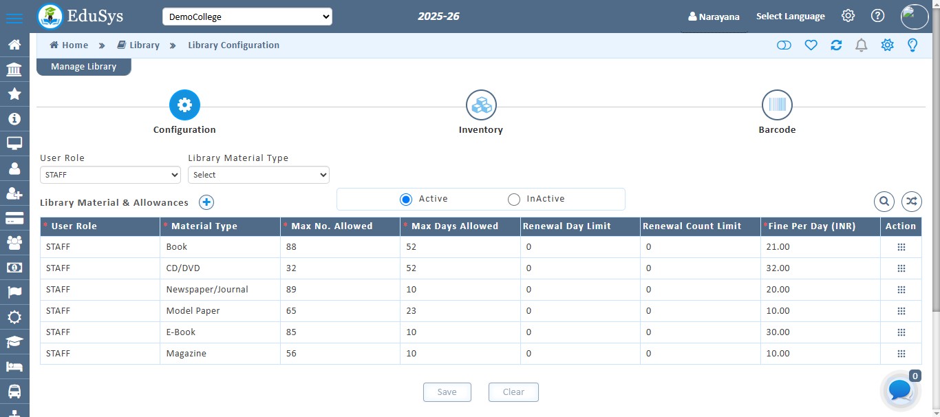 College Library Management