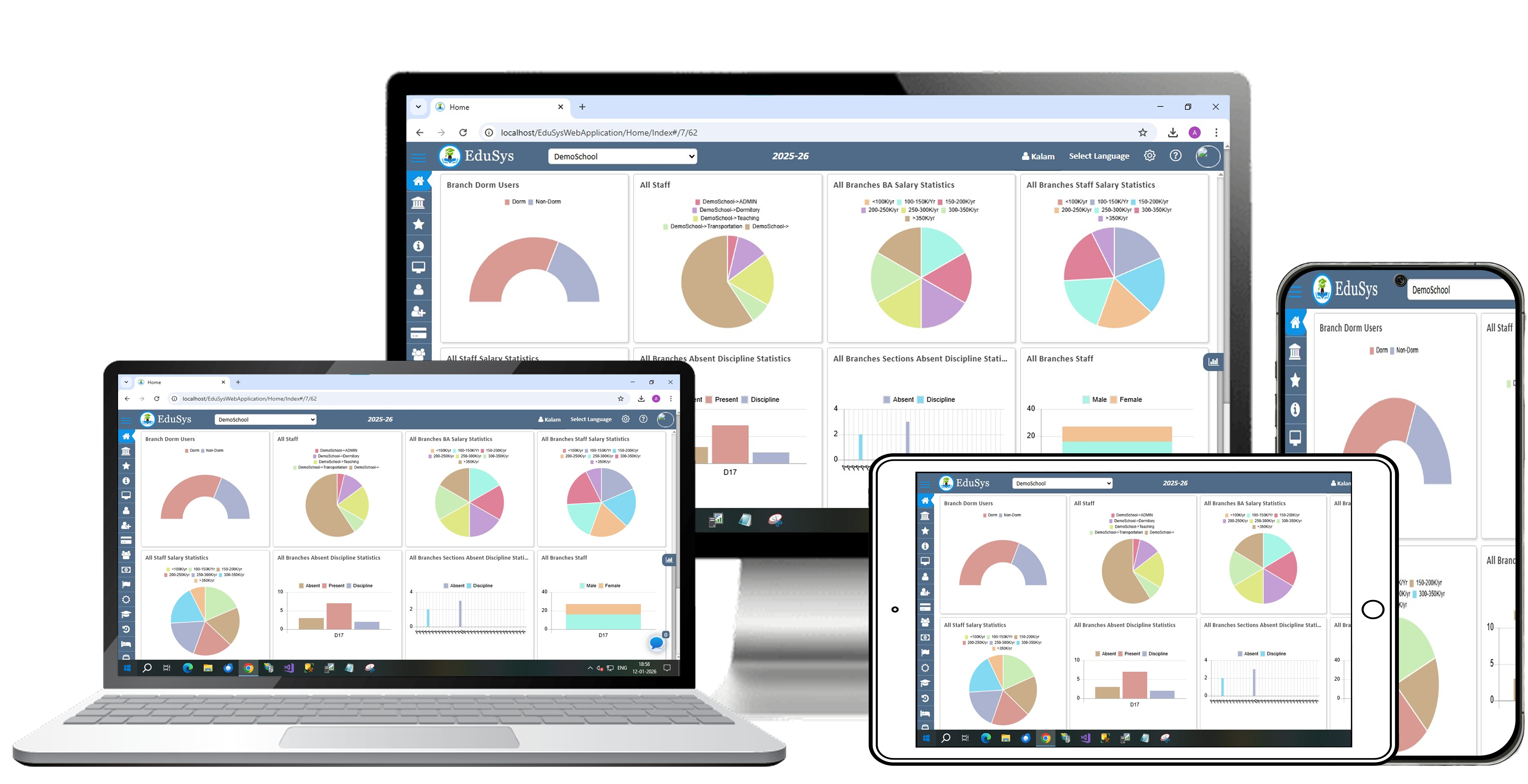 School Software compatible in Mobile, Laptop, Tab
