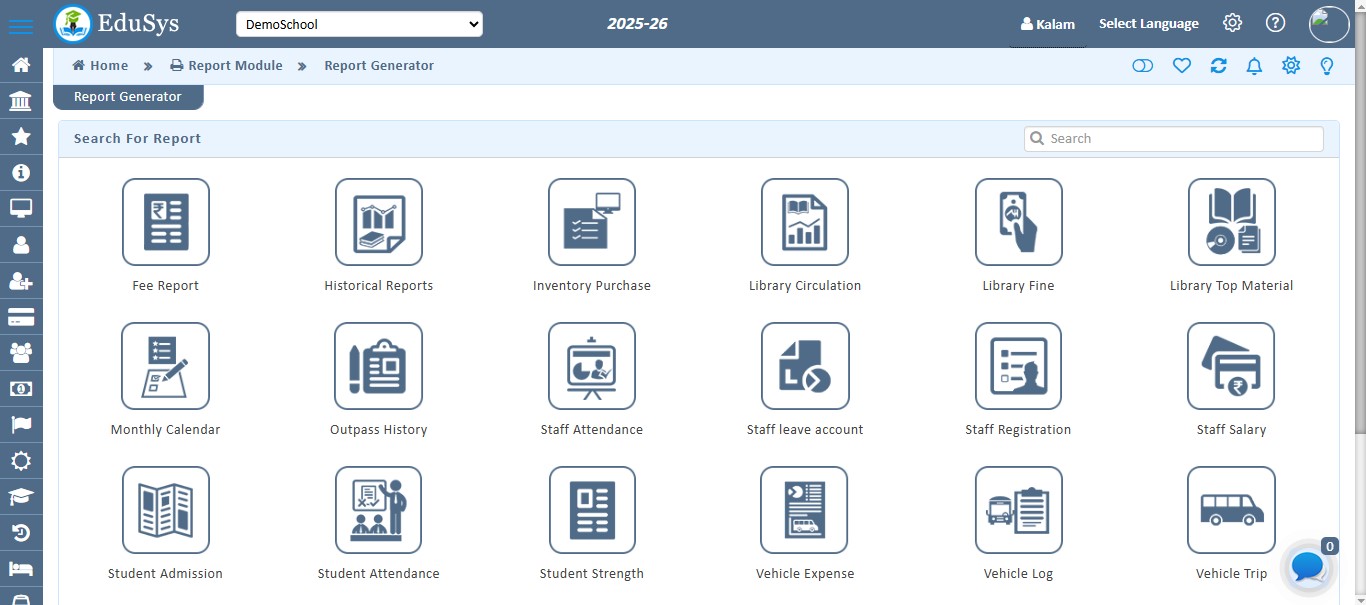 K12-School Report Management